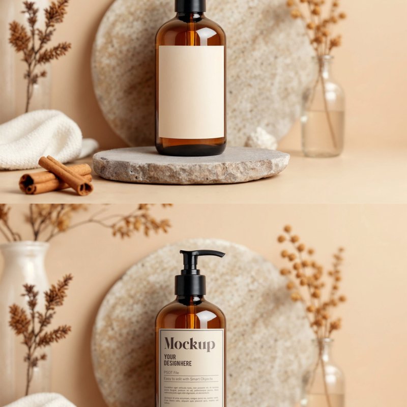 Cosmetic Mockup Tailored Scene