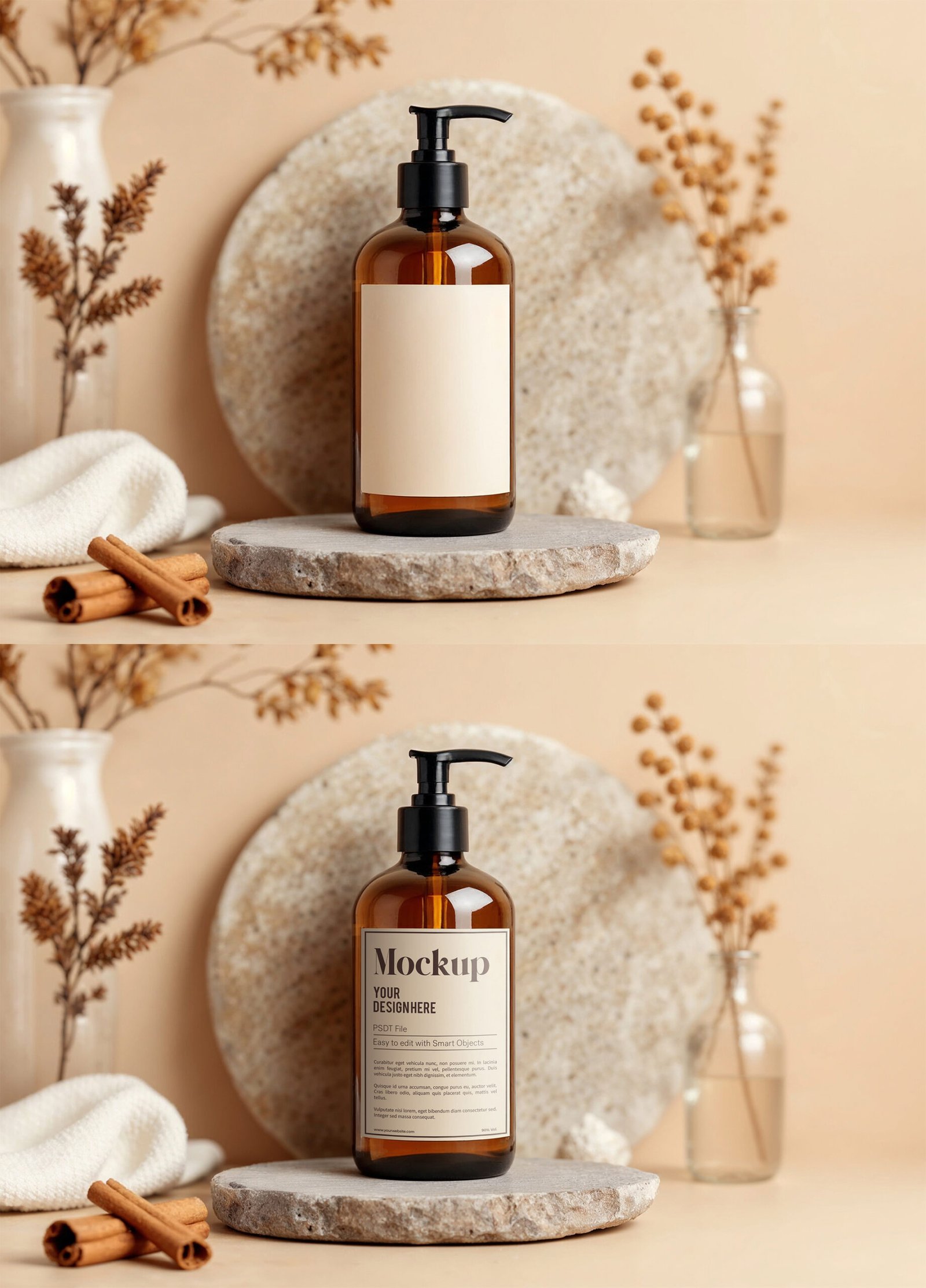 Cosmetic Mockup Tailored Scene