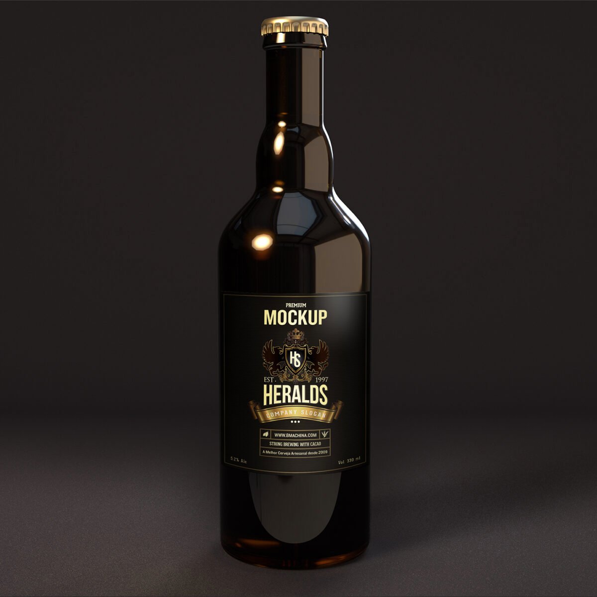 Thumbnail Premium Beer Bottle Mockup