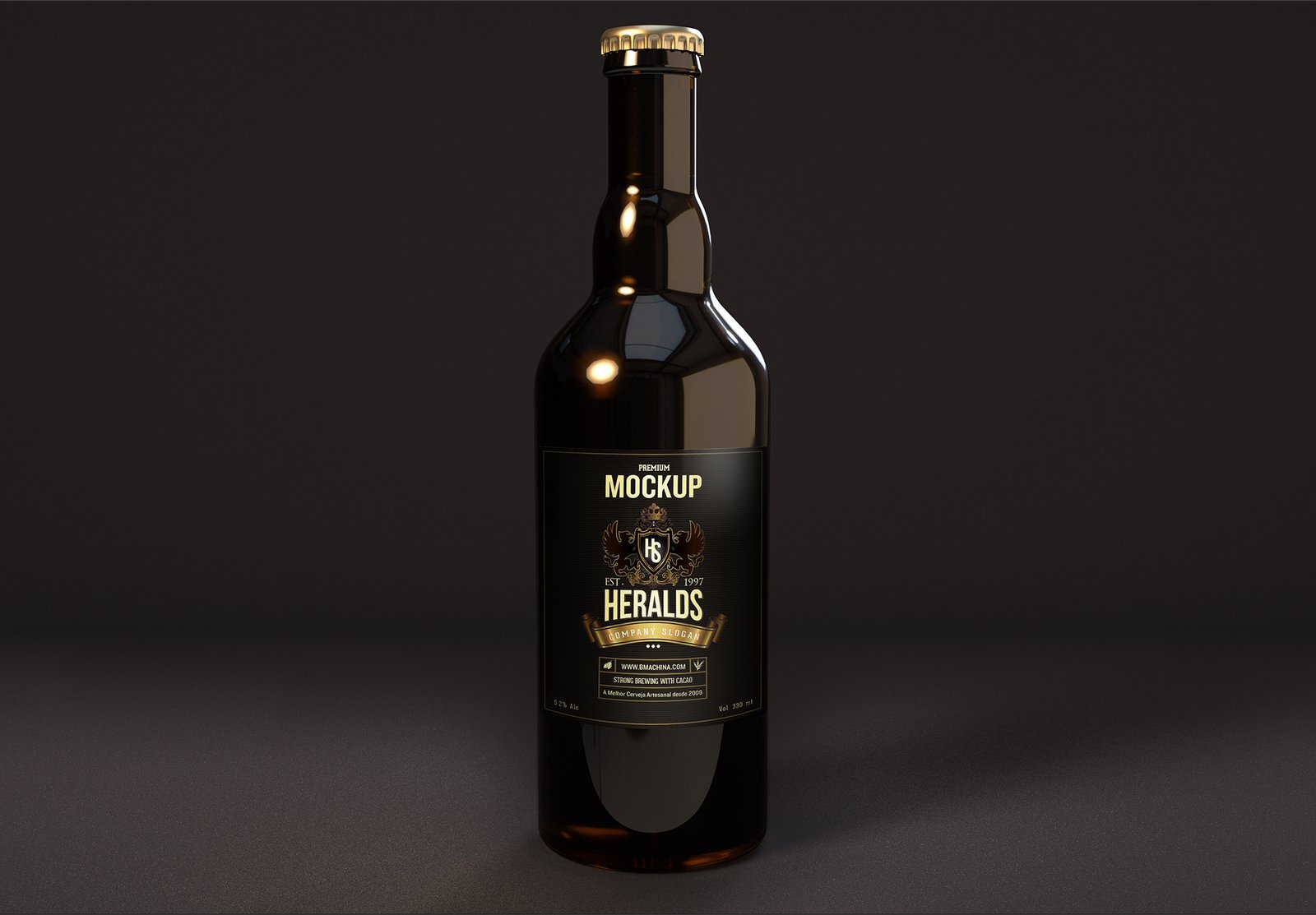 Thumbnail Premium Beer Bottle Mockup
