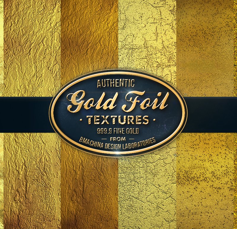 Authentic Gold Foil Textures Set