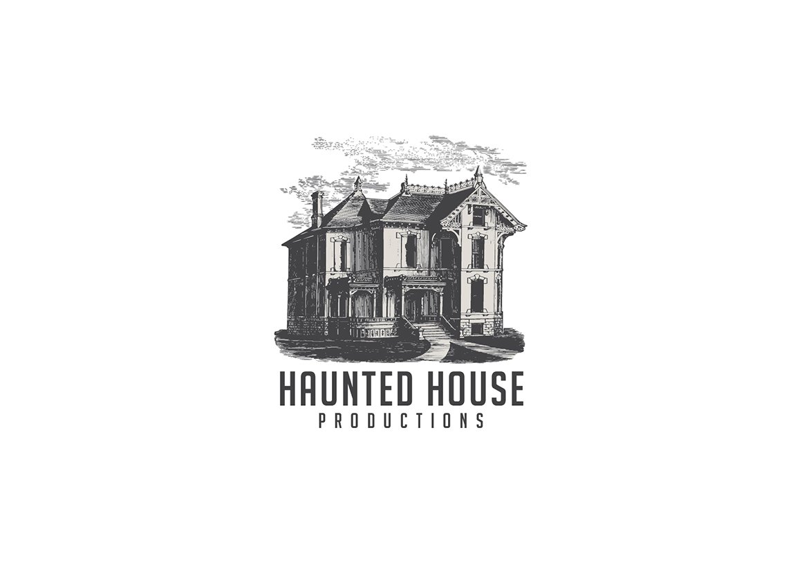 Haunted House Logo Template-preview