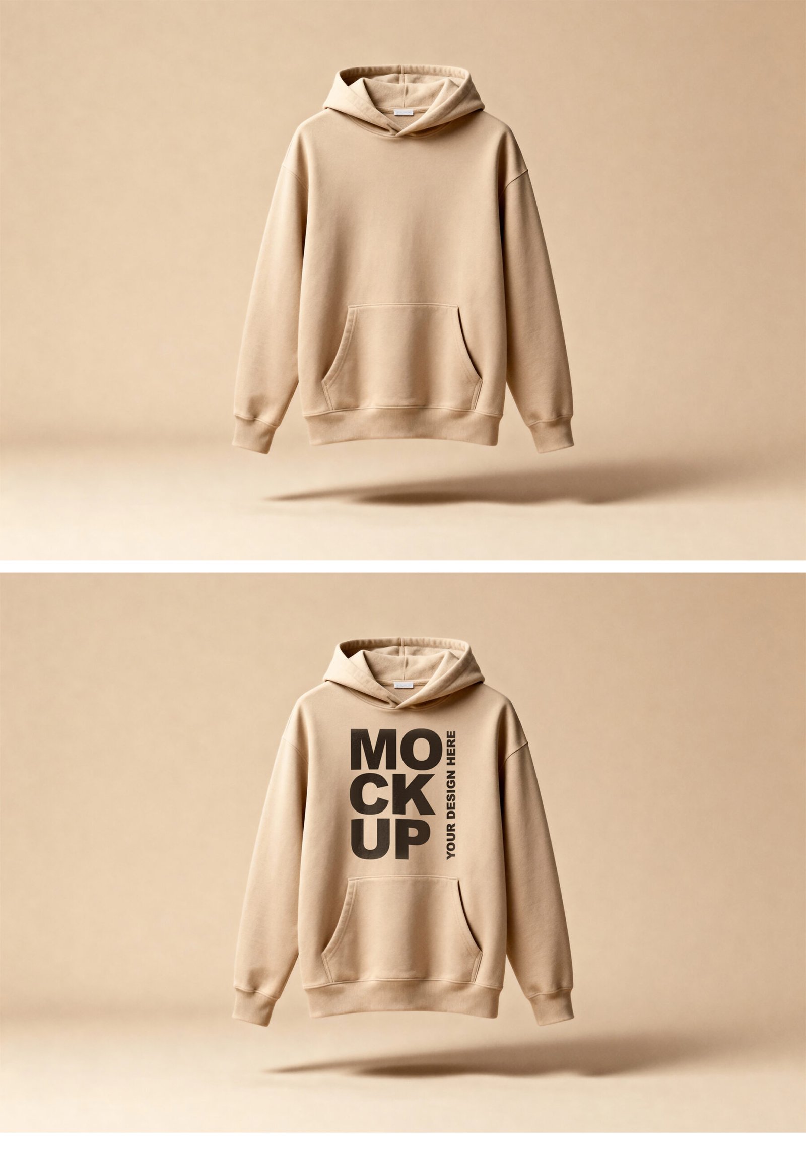 Minimal Beige Hoodie Mockup Floating on Neutral Background - Preview1 Preview of a Minimal Beige Hoodie Mockup Floating on Neutral Background