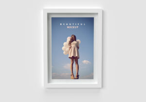 Modern White Minimalistic Frame Front View