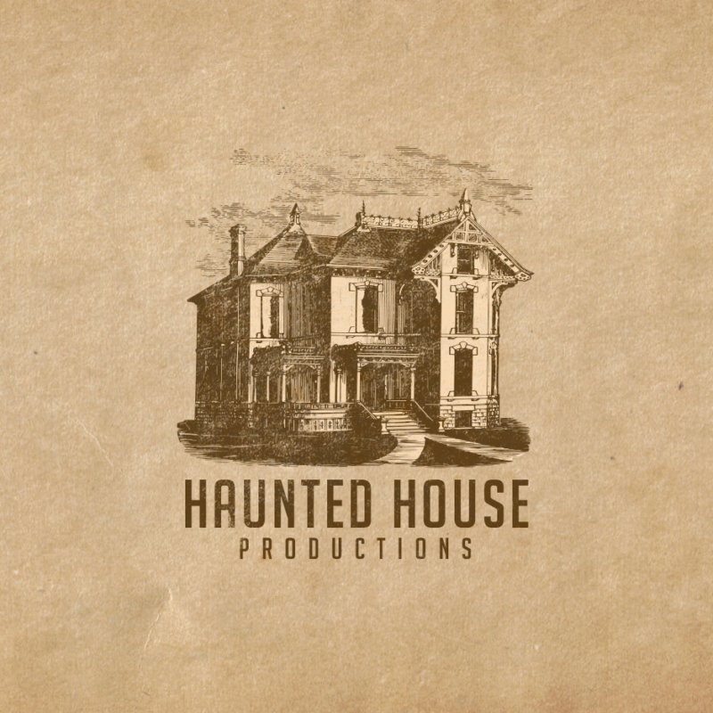 Haunted House Logo Template-preview