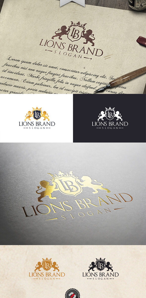 Lions Brand Logo Template Full View