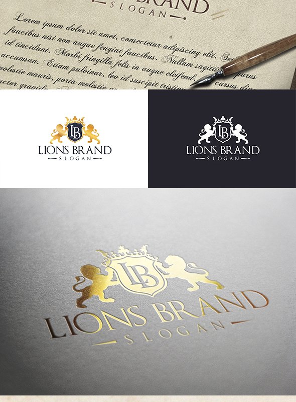 Lions Brand Logo Template Full View