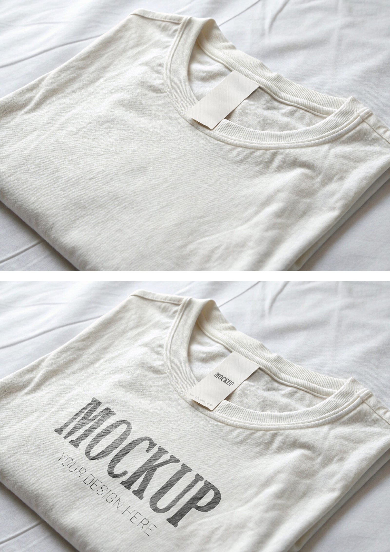 Preview of a Flat Lay T-Shirt Mockup with Blank Tag