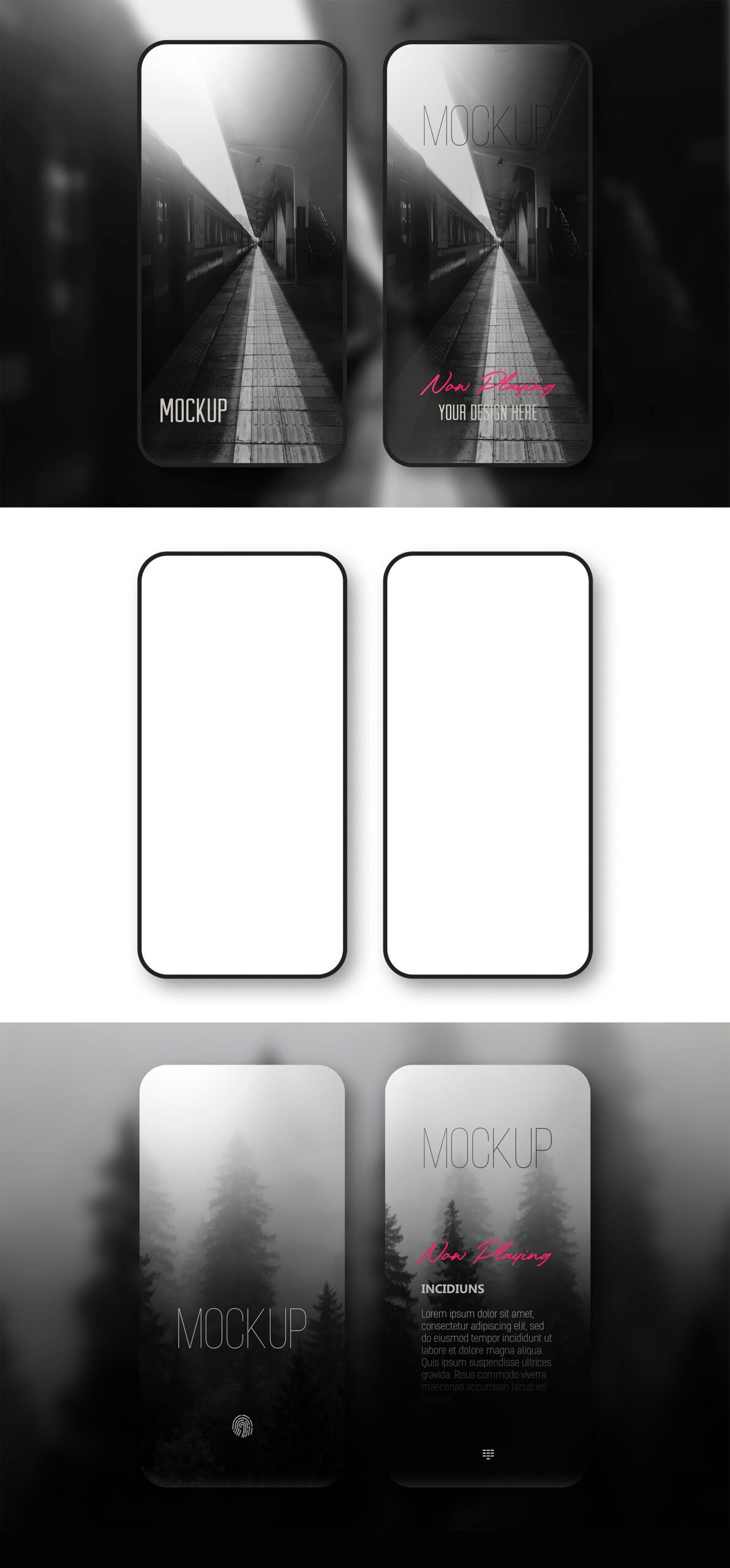 Smartphone Ui Display Mobile App Mockup - Preview1 Preview of a Smartphone Ui Display Mobile App Mockup