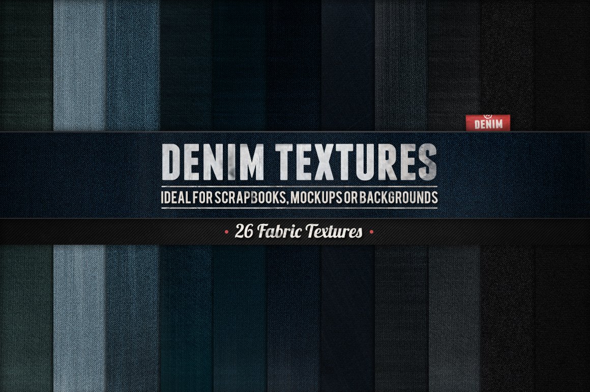 Thumbnail of 26 High-Resolution Denim Fabric Textures Pack
