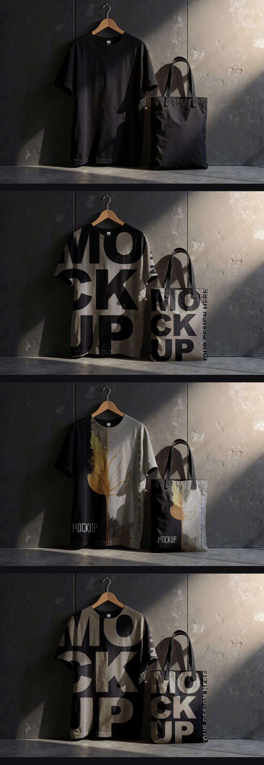 t-shirt and tote bag mockup set - Preview