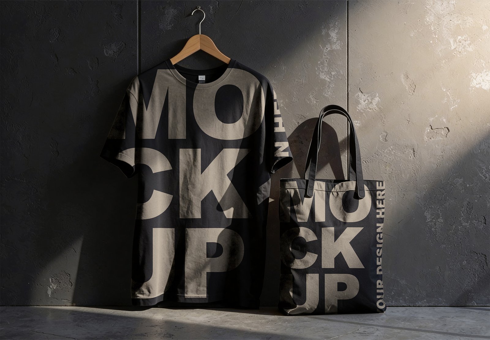 t-shirt and tote bag mockup set - Thumbnail
