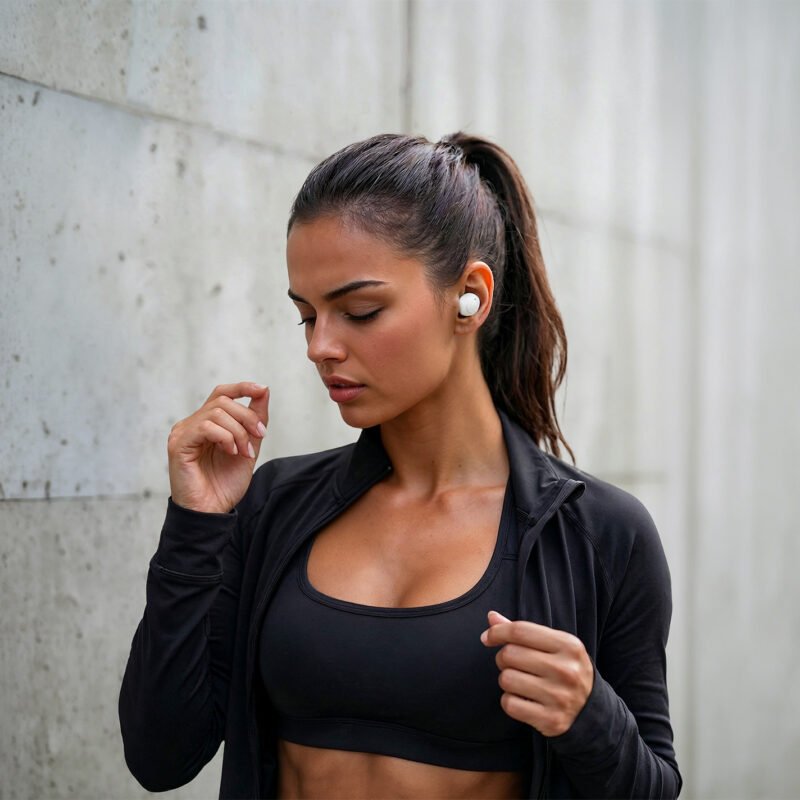 Sports Bra Mockup of Athletic Woman in Urban Setting prev