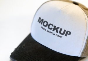 Thumbnail of Distressed Trucker Hat Mockup Close Up on White Background Distressed Trucker Hat Mockup Close Up on White Background thumbnail