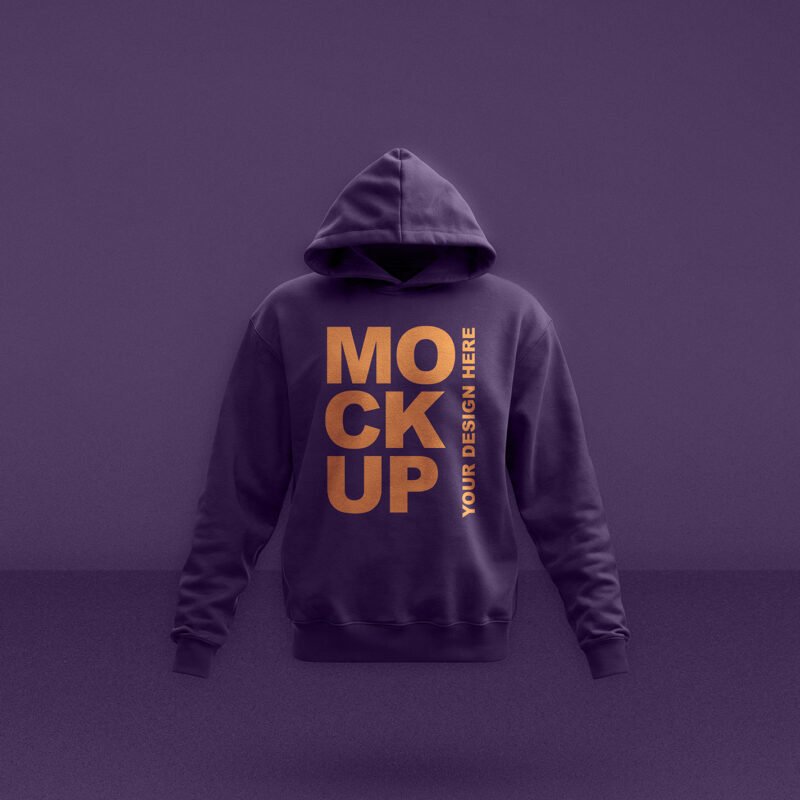 Preview of a Hoodie Mockup With Editable Colors And Textured Background