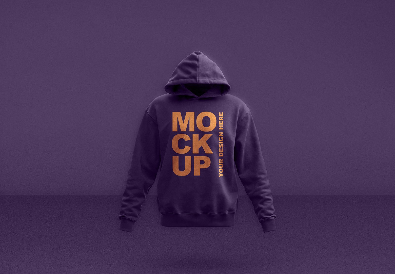 Preview of a Hoodie Mockup With Editable Colors And Textured Background