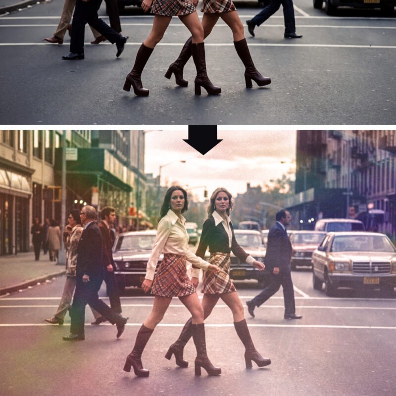 Retro 70s Analog Photo Color Grade Effect preview
