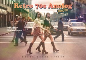 Retro 70s Analog Photo Color Grade Effect thumbnail