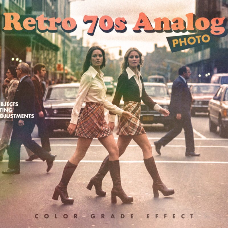 Retro 70s Analog Photo Color Grade Effect thumbnail