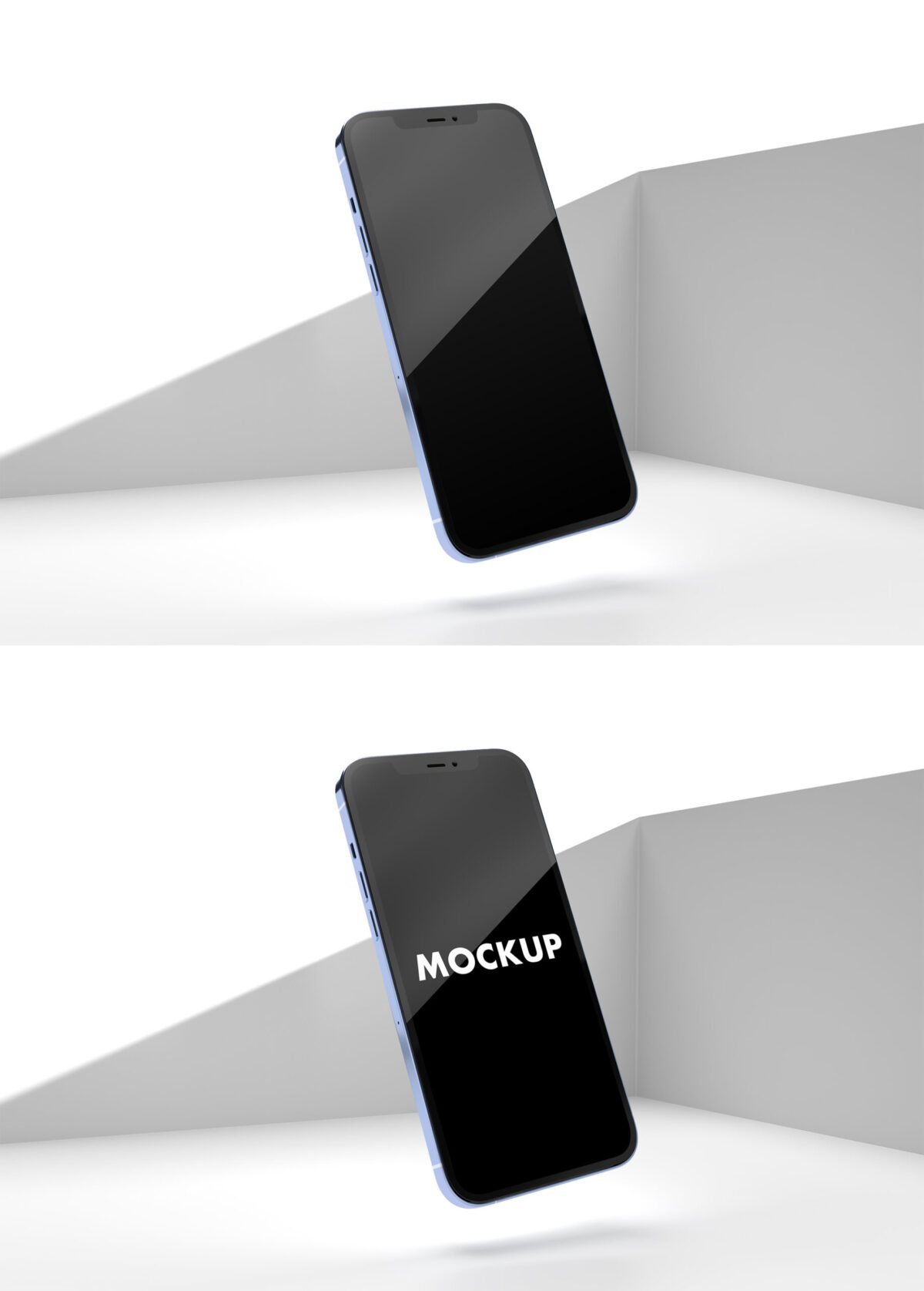 Blue Sky iPhone Mockup on a White Porch