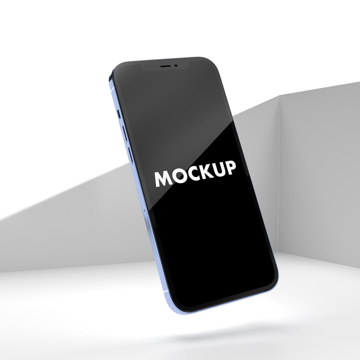 Blue Sky iPhone Mockup on a White Porch