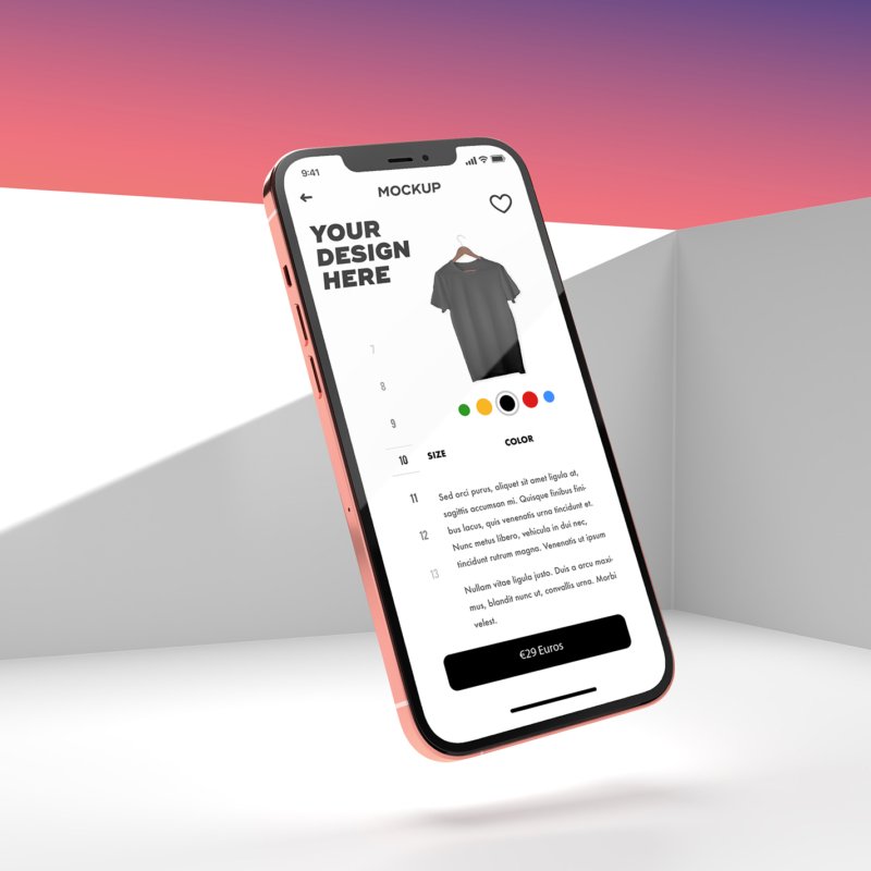 iPhone Mockup on a Balcony with a Sunset