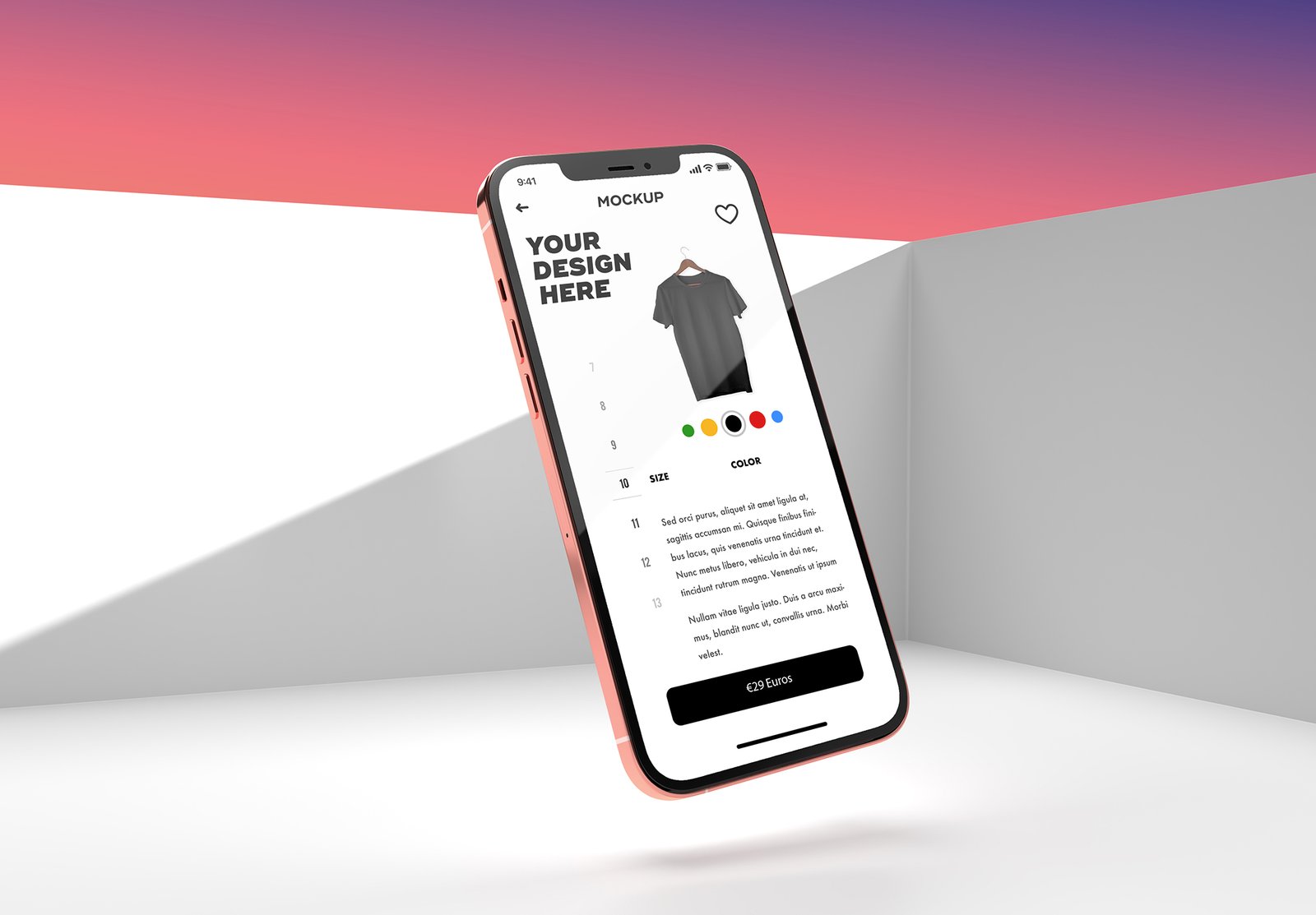 iPhone Mockup on a Balcony with a Sunset